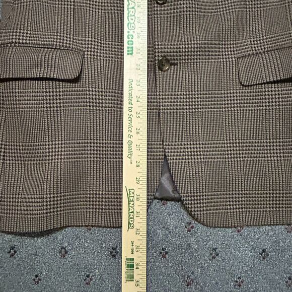 Burberry Tan Brown Wool Houndstooth Plaid Classic Sport Coat Size 42S - Picture 14 of 15